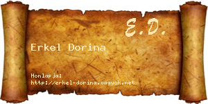 Erkel Dorina névjegykártya